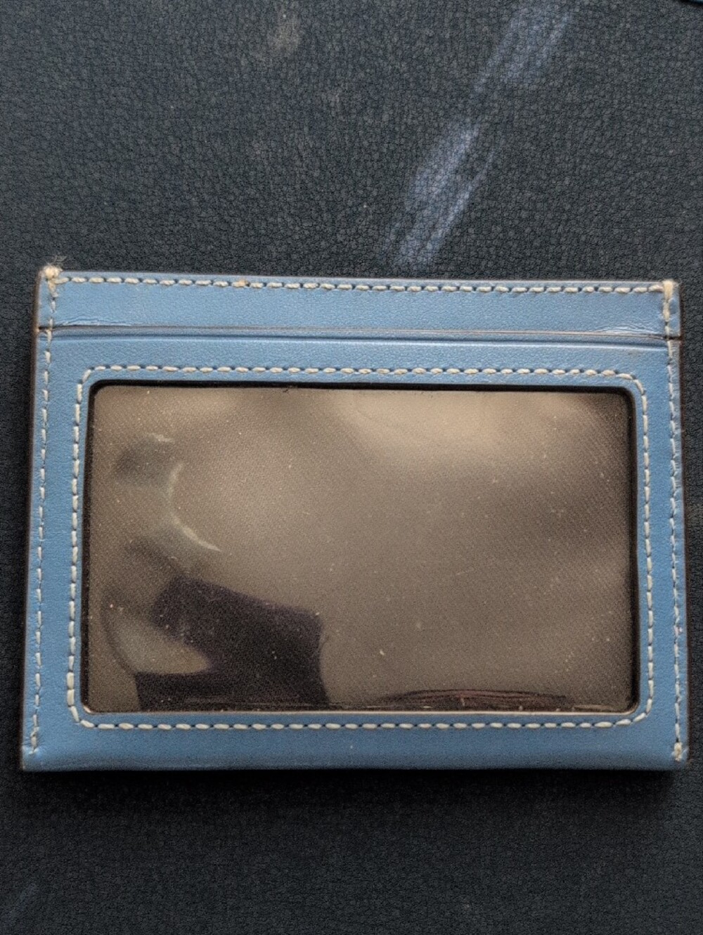 Coach Light Blue Leather Card & ID Case - Picture 2 of 2